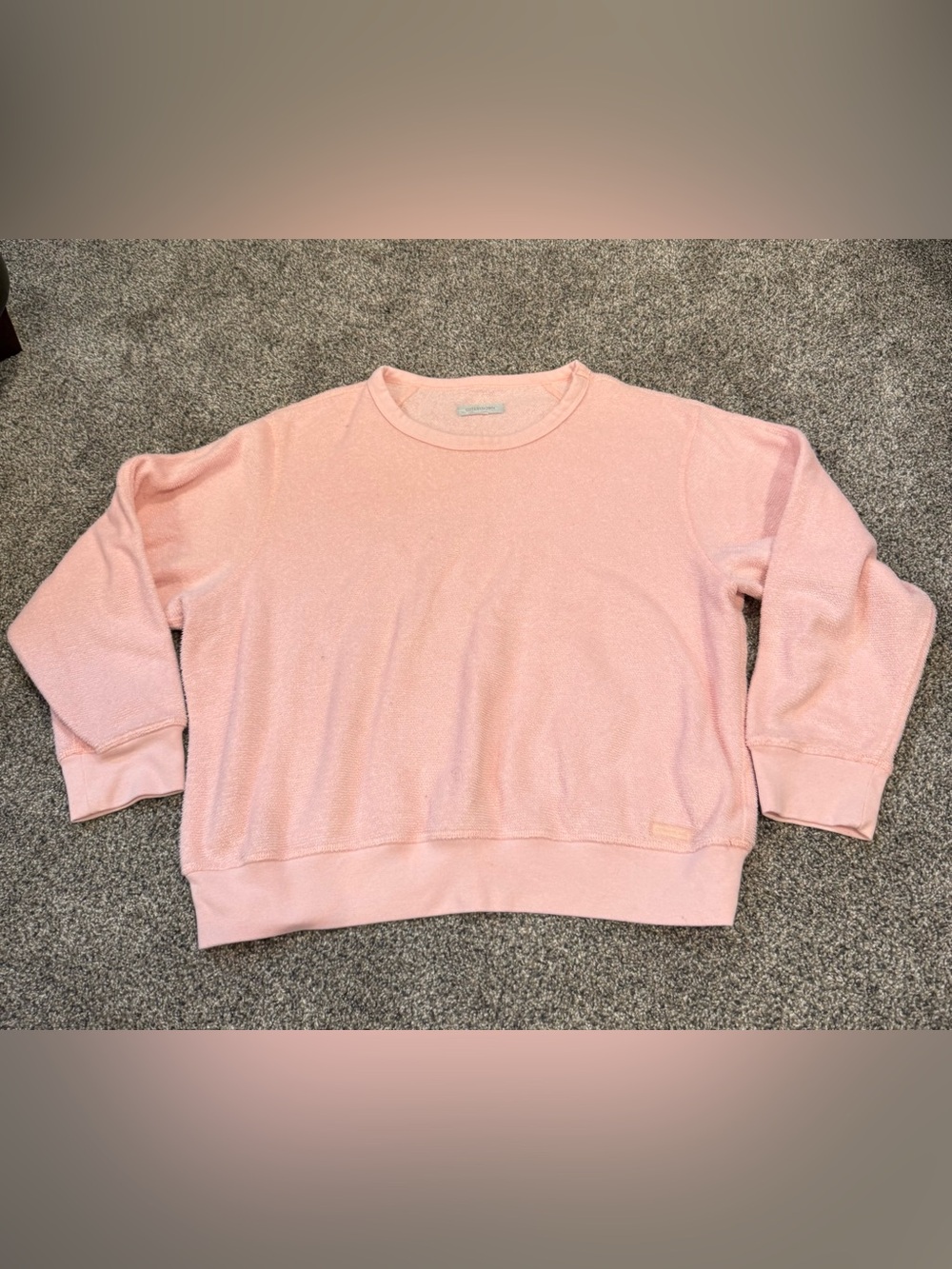 Outerknown Lightweight Pink Crewneck Terrycloth Sweatshirt